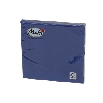 Napkins 33x33 MAKI UNICOLOUR dark blue 0024 00, 20 pcs