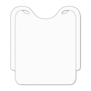 Guest bib TNT 39x36 cm PP non-printed white, 100 pieces