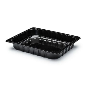 Delicatessen container, PP for welding 324x264x5cm, black, not divided, 100 pieces