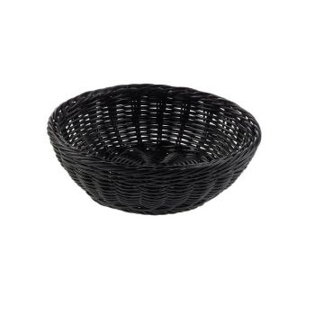 Polyirattan basket, round 20cm x 6.5h