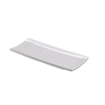 Rectangular tray 24x10x2 cm white