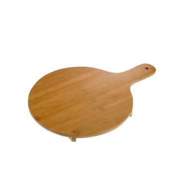 Round bamboo tray diameter 35cm handle