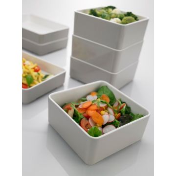 Square tray Le Perle grey/white 15x15x6 melamine