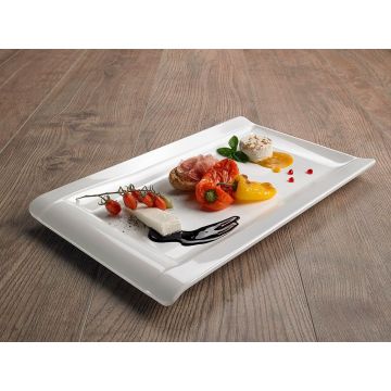 Le Perle rectangular tray white