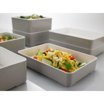 Rectangular tray gray-white 22x15x3,5cm melamine