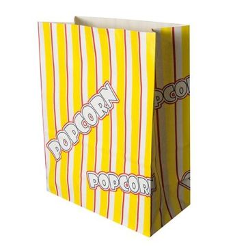 Torebki na POPCORN 4,5l papier odporny na tłuszcz 19x24,5cm 100g op. 100 sztuk