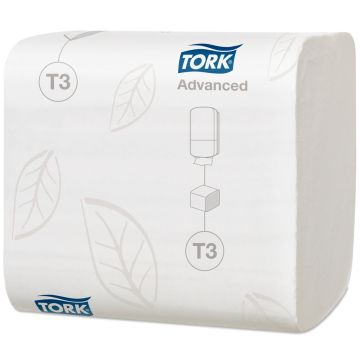 Papier toal. w składce Tork Advanced, biały T3 - 11,2x19cm - 8712 listków - Makulatura