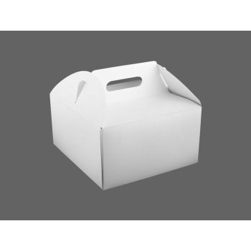 Pudełko tortowe z rączką białe 26x26x14cm, cena za opakowanie 25szt
