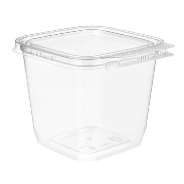 Container TS4024 PET square with seal 700ml pack 225 pieces.