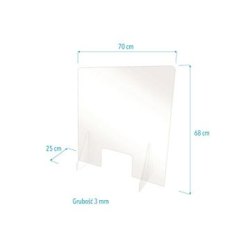 Protective shield PET-G 680x700mm
